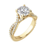 Load image into Gallery viewer, MORA BOLD ROUND CUT MOISSANITE ENGAGEMENT RING