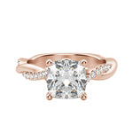Load image into Gallery viewer, MORA CUSHION CUT MOISSANITE ENGAGEMENT RING