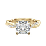 Load image into Gallery viewer, MORA CUSHION CUT MOISSANITE ENGAGEMENT RING