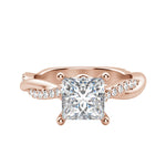 Load image into Gallery viewer, MORA PRINCESS CUT MOISSANITE ENGAGEMENT RING