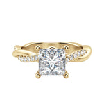 Load image into Gallery viewer, MORA PRINCESS CUT MOISSANITE ENGAGEMENT RING