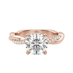 Load image into Gallery viewer, MORA ROUND CUT MOISSANITE ENGAGEMENT RING