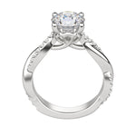 Load image into Gallery viewer, MORA ROUND CUT MOISSANITE ENGAGEMENT RING