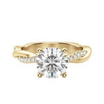 Load image into Gallery viewer, MORA ROUND CUT MOISSANITE ENGAGEMENT RING