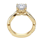 Load image into Gallery viewer, MORA ROUND CUT MOISSANITE ENGAGEMENT RING