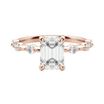 Load image into Gallery viewer, NAPA EMERALD CUT MOISSANITE ENGAGEMENT RING