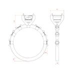 Load image into Gallery viewer, NAPA ASSCHER CUT MOISSANITE ENGAGEMENT RING