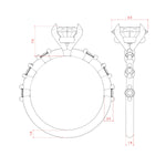 Load image into Gallery viewer, NAPA OVAL CUT MOISSANITE ENGAGEMENT RING