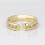 Load image into Gallery viewer, OPEN 3MM WIDE STACKABLE MOISSANITE DIAMOND WEDDING RING FOR ANNIVERSARY GIFT