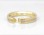Load image into Gallery viewer, OPEN 3MM WIDE STACKABLE MOISSANITE DIAMOND WEDDING RING FOR ANNIVERSARY GIFT