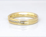 Load image into Gallery viewer, OPEN 3MM WIDE STACKABLE MOISSANITE DIAMOND WEDDING RING FOR ANNIVERSARY GIFT