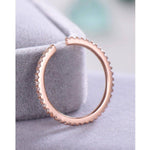 Load image into Gallery viewer, OPEN ROSE GOLD PAVE SET ETERNITY MOISSANITE WEDDING STACKING BAND