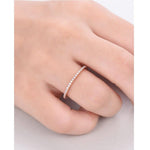 Load image into Gallery viewer, OPEN ROSE GOLD PAVE SET ETERNITY MOISSANITE WEDDING STACKING BAND