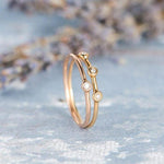 Load image into Gallery viewer, OPEN STACKING BEZEL SET DIAMOND RING SET
