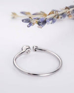 Load image into Gallery viewer, OPEN WHITE GOLD RING BEZEL SET MOISSANITE PROMISE RING BAND CHRISTMAS GIFT