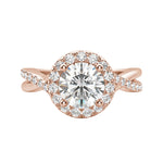 Load image into Gallery viewer, POSE ROUND CUT MOISSANITE ENGAGEMENT RING