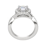 Load image into Gallery viewer, POSE ROUND CUT MOISSANITE ENGAGEMENT RING