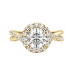 Load image into Gallery viewer, POSE ROUND CUT MOISSANITE ENGAGEMENT RING