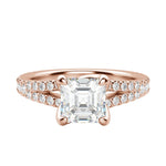 Load image into Gallery viewer, RAIA ASSCHER CUT MOISSANITE ENGAGEMENT RING