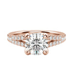 Load image into Gallery viewer, RAIA ROUND CUT MOISSANITE ENGAGEMENT RING