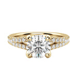 Load image into Gallery viewer, RAIA ROUND CUT MOISSANITE ENGAGEMENT RING