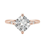 Load image into Gallery viewer, RHOS CUSHION CUT MOISSANITE ENGAGEMENT RING
