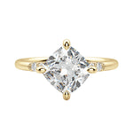 Load image into Gallery viewer, RHOS CUSHION CUT MOISSANITE ENGAGEMENT RING