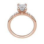 Load image into Gallery viewer, RHOS EMERALD CUT MOISSANITE ENGAGEMENT RING