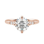 Load image into Gallery viewer, RHOS ROUND CUT MOISSANITE ENGAGEMENT RING