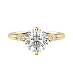 Load image into Gallery viewer, RHOS ROUND CUT MOISSANITE ENGAGEMENT RING