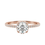 Load image into Gallery viewer, RIVA ROUND CUT MOISSANITE ENGAGEMENT RING