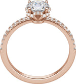 Load image into Gallery viewer, RIVA ROUND CUT MOISSANITE ENGAGEMENT RING