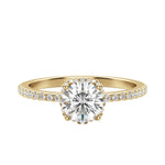 Load image into Gallery viewer, RIVA ROUND CUT MOISSANITE ENGAGEMENT RING