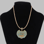 Load image into Gallery viewer, ROAD RUNNA BADGE BAGUETTE & ROUND MOISSANITE DIAMOND HIP HOP PENDANT