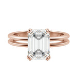 Load image into Gallery viewer, ROMA EMERALD CUT MOISSANITE ENGAGEMENT RING
