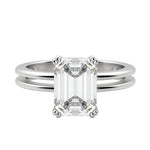 Load image into Gallery viewer, ROMA EMERALD CUT MOISSANITE ENGAGEMENT RING