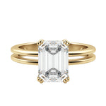 Load image into Gallery viewer, ROMA EMERALD CUT MOISSANITE ENGAGEMENT RING