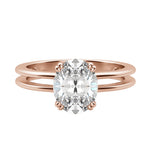 Load image into Gallery viewer, ROMA OVAL CUT MOISSANITE ENGAGEMENT RING