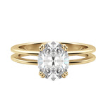 Load image into Gallery viewer, ROMA OVAL CUT MOISSANITE ENGAGEMENT RING