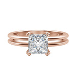 Load image into Gallery viewer, ROMA PRINCESS CUT MOISSANITE ENGAGEMENT RING