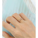 Load image into Gallery viewer, ROSE GOLD VINTAGE STACKING MATCHING RING FULL ETERNITY MOISSANITE PROMISE BAND