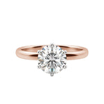 Load image into Gallery viewer, BARE 6-PRONG ROUND CUT MOISSANITE ENGAGEMENT RING