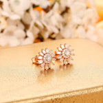 Load image into Gallery viewer, ROUND AND BAGUETTE CUT HALO STYLE MOISSANITE EARRING