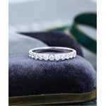 Load image into Gallery viewer, ROUND CUT 14K WHITE GOLD STACKING MATCHING DELICATE MOISSANITE WEDDING BAND