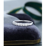 Load image into Gallery viewer, ROUND CUT 14K WHITE GOLD STACKING MATCHING DELICATE MOISSANITE WEDDING BAND