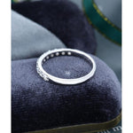 Load image into Gallery viewer, ROUND CUT 14K WHITE GOLD STACKING MATCHING DELICATE MOISSANITE WEDDING BAND