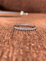 Load image into Gallery viewer, ROUND CUT WHITE GOLD WEDDING HALF ETERNITY BRIDAL MOISSANITE PROMISE BAND