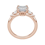 Load image into Gallery viewer, SERA ASSCHER CUT MOISSANITE ENGAGEMENT RING