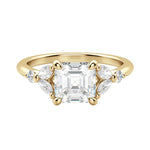Load image into Gallery viewer, SERA ASSCHER CUT MOISSANITE ENGAGEMENT RING