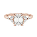 Load image into Gallery viewer, SERA EMERALD CUT MOISSANITE ENGAGEMENT RING